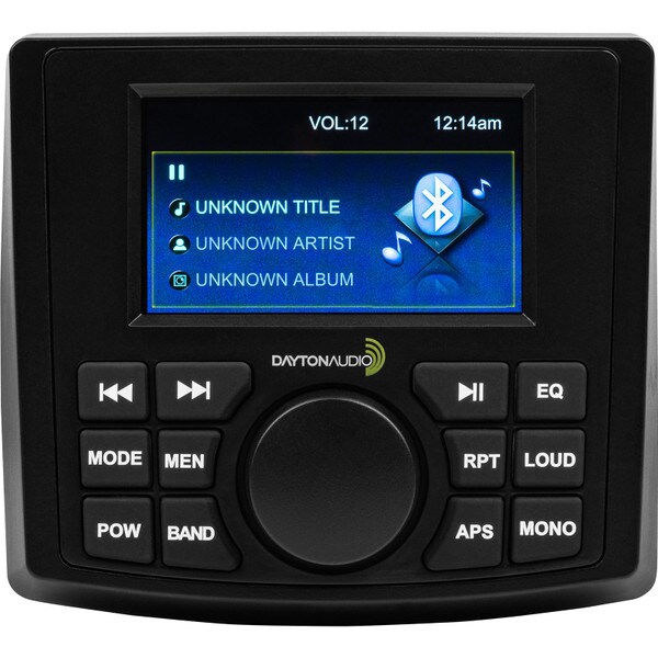 Main product image for Dayton Audio MH450 Waterproof 4-Channel Marine Stereo Receiver with Bluetooth and Video Input 50W310-290